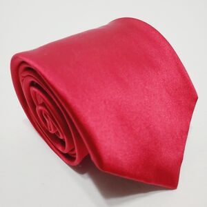 Hathaway Solid Red Men's Pointed Silk Neck Tie 58x3.5"